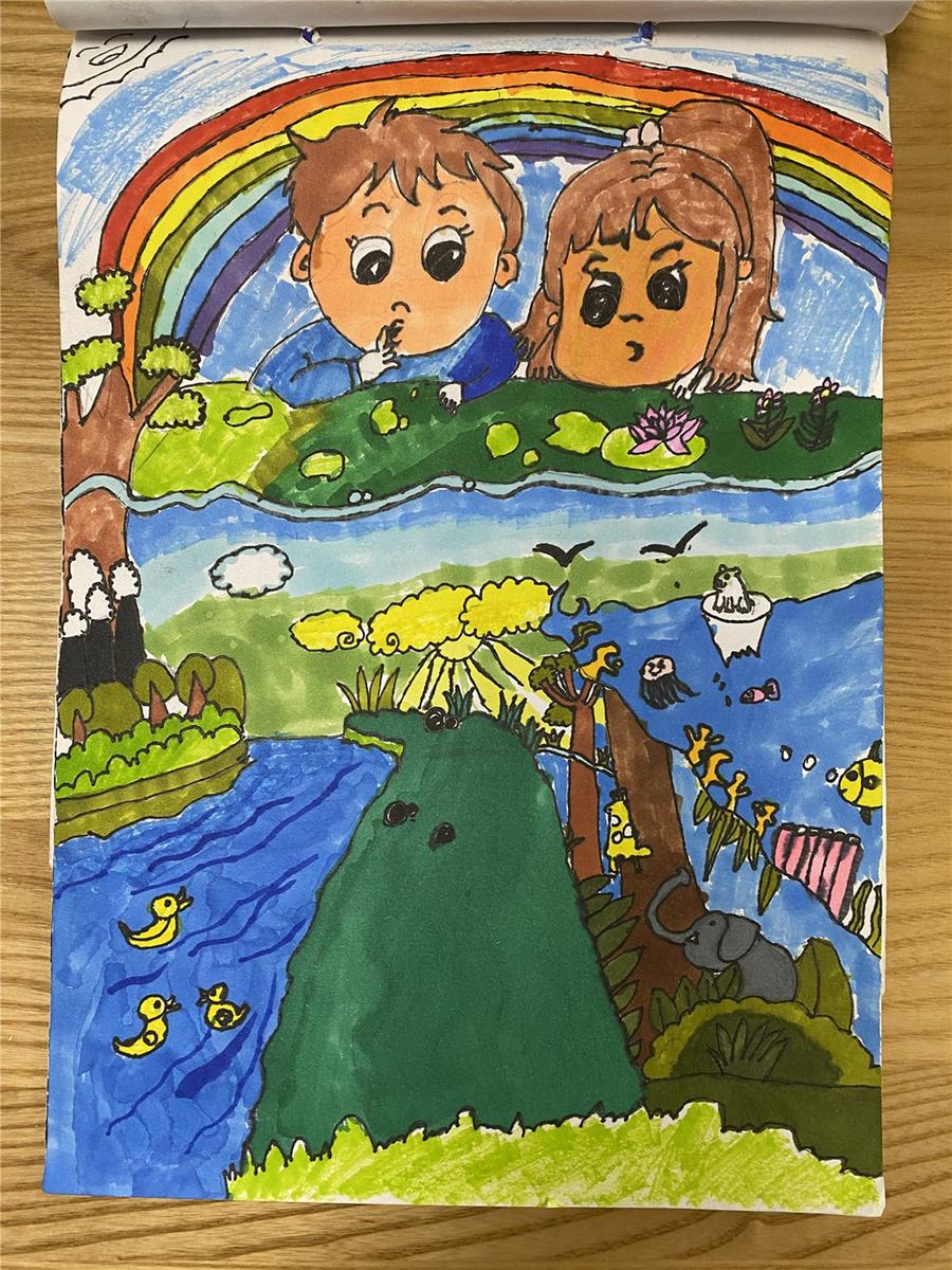 《夏日彩虹，保護地球》 孫睿陽 7歲