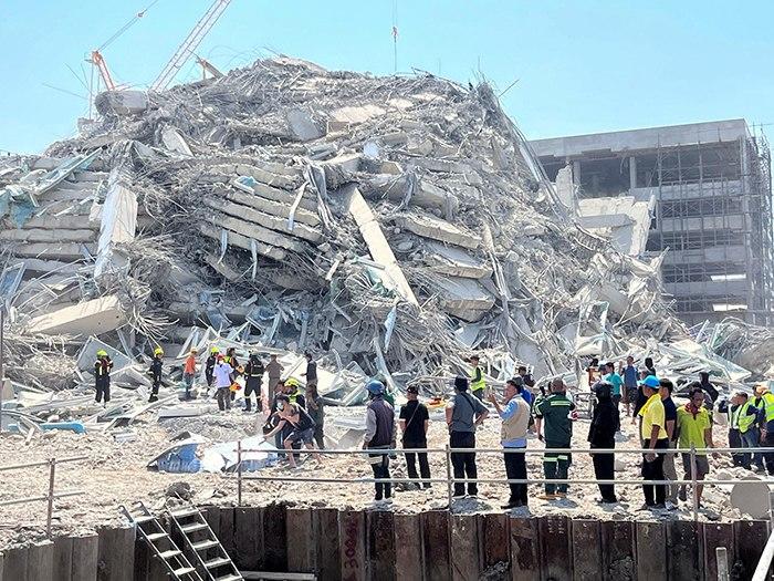 泰國(guó)曼谷一在建大樓因地震倒塌